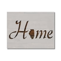 Illinois State Stencil Home Love Template Reusable 8.5 x 11 for Painting on Walls, Wood, Etc. By Stencilville