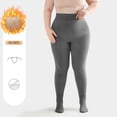 thumbnail image 2 of Ahabrexf Leggings for Women Women's Large Size Socks Leggings Warm Pants Body Shaping Belly Socks Socks for Women, 2 of 6