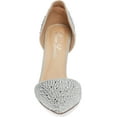 thumbnail image 4 of Lauren Lorraine Sari Silver Crystal Embellished D'Orsay Pointed Toe Formal Pumps (Silver Crystal, 6), 4 of 5