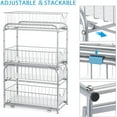 thumbnail image 4 of 2-Tier Under Sink Storage Sliding Basket Organizer Drawer 2 Pack, Silver, 4 of 7