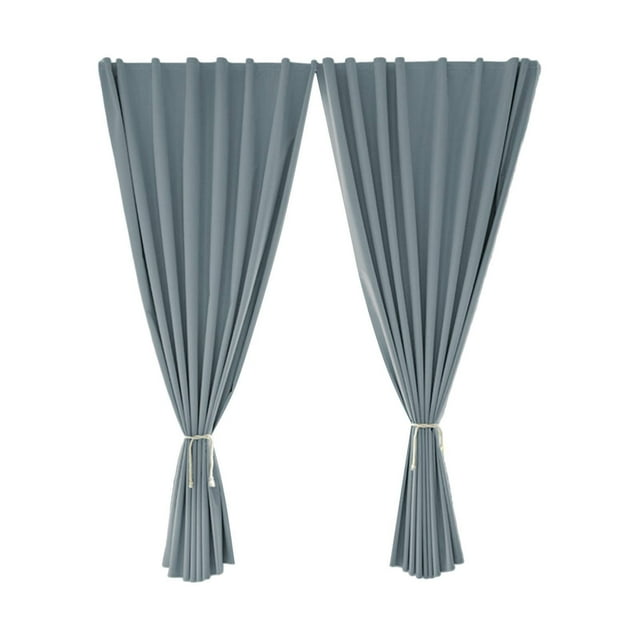 Gkeoshab Curtain Polyester curtains Outdoor Curtains For Patio 2 Panels Sticky Top & Back Tab Bottom Sun Blocking Windproof Rod Drapes For Gazebo/Porch Home & Garden