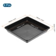 thumbnail image 2 of Uxcell Plastic Square Flower Drip Trays for Gardening 6pcs Black 6", 2 of 5