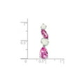 thumbnail image 2 of 1.85 Carat (Ctw) Lab-Created Opal and Pink Sapphire Drop Pendant Necklace in 14K White Gold with Chain for Women, 2 of 5