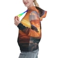 thumbnail image 2 of Daiia Sunset Dancing Dolphin B Pattern Women's Fashion Hoodies & Sweatshirts with Kangaroo Pocket Hooded Sweatshirt with Eye-catching Drawstrings-Large, 2 of 7