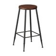 thumbnail image 4 of Taburete De Bar Moderno, Antideslizante, Redondo, Con Estructura De Metal, Sin Brazos, Altura De Mostrador, 75 Cm, Sin Acolchado 75 centímetros, 4 of 9