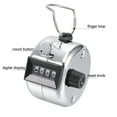 thumbnail image 3 of Hand Tally Counter 4 Digit Tally Counter Mechanic Palm Click Counter Silver Tone, 3 of 5