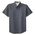 thumbnail image 5 of Yellow Rooster Men's Short Sleeve Easy Care Shirt Steel Grey/Light Stone XL, 5 of 6