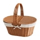 thumbnail image 5 of Cesta de picnic de ratán de imitación, cesta de picnic, cesta de almacenamiento portátil decorativa, cesta de frutas para frutas, bocadillos, parque y Estilo A, 5 of 8