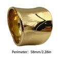 thumbnail image 3 of BAYAIXZ Wedding Bands for Women Gold Plated Rings for Women Vintage Thick Stainless Steel Thumb Rings for Men Wide Band Ring In Size 6 To 8 Wedding Bands for Couples Womens Rings (Gold,8), 3 of 6