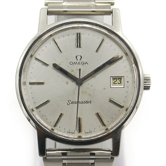 Pre-Owned OMEGA Seamaster manual winding watch silver dial (Fair)