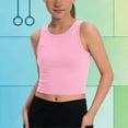 thumbnail image 2 of KyCheLot Girls Crew Neck Tank Tops Backless Solid Color Sleeveless Short Clothes Fitted Racerback Tank Tops, 2 of 7