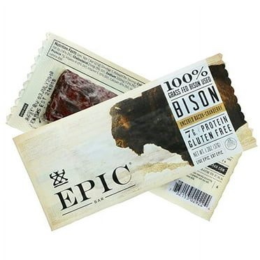 EPIC BAR GRASSFED UCRD BISON BACON CRANBERRY Pack of 12
