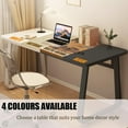 thumbnail image 3 of WXJHL Computer Desk Modern Simple Style Desk for Home Office, 39.3 inch Small Writing Table Study Corner Work Desk for Bedroom（39.3''*19.5''Black）, 3 of 5