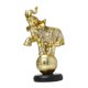 thumbnail image 5 of Estatua de elefante de resina coleccionable, decorativa, hecha a mano, figura de animal de moda Oro, 5 of 9