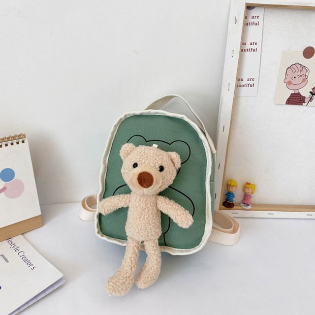Bolsas de felpa para niños pequeños, mochila de dibujos animados de bebé precioso lindo, para niños recién nacidos y estudiantes de escuela