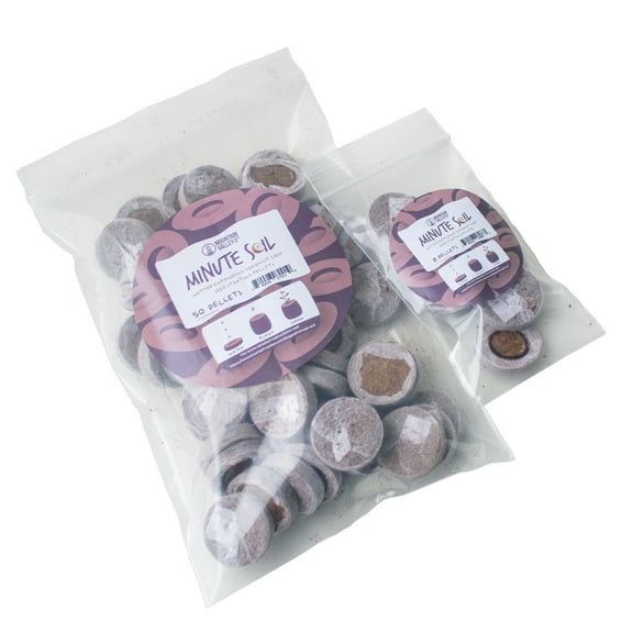 Pure Coconut Coir Netted Seed Starting Pellets - 42mm - Pack of 8 - Sustainable, Renewable, Unamended - Superior to Peat Plugs - High Water Holding - Minimize Root Loss & Transplant Shock