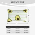 thumbnail image 6 of Naloa Avocado of a Hear Pillowcase, Throw Pillowcase, Wrinkle-Free, Stain-Resistant with Hidden Zipper for Bedroom Sofa - 14"x20", 6 of 9