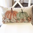 thumbnail image 2 of Boho Orange and Sage Green Pumpkin Fall Throw Pillow Cover 12x20 Inch Floral Pampas Autumn Farmhouse Cottage Decorations Lumbar Decorative Throw Pillows Cases for Home Living Room Decor, 2 of 6