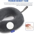 thumbnail image 4 of GFDYREE Travel Pillow Memory Foam for Airplanes - Neck Pillow for Traveling, Car, Home, Flight Pillow for Sleeping with Attachable Snap Strap Soft Washable Cover, Provide Head Neck Support R, 4 of 6