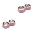 thumbnail image 1 of maskred Home Essential - Bols Doubles en Acier Inoxydable pour Animaux de Compagnie Facile à Nettoyer Mangeoire Rose 1 2PCS, 1 of 6