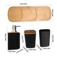 thumbnail image 5 of Elegant Bathroom Accessories Set 4Pcs Hydraulic Shampoo Dispenser Cup Toothbrush Holder Mouth Cup, 5 of 10