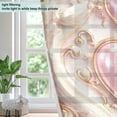 thumbnail image 4 of 3d Hearts and Pearls Blackout Curtains Thermal Insulation 63 inch Grommet for Bedroom Living Room Bathroom Kitchen Windows 2 Pack, 4 of 6