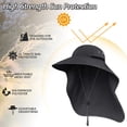 thumbnail image 2 of Gray Outdoor Sun Hat with Neck Flap for Men and Women by Holzlrgus, 2 of 8