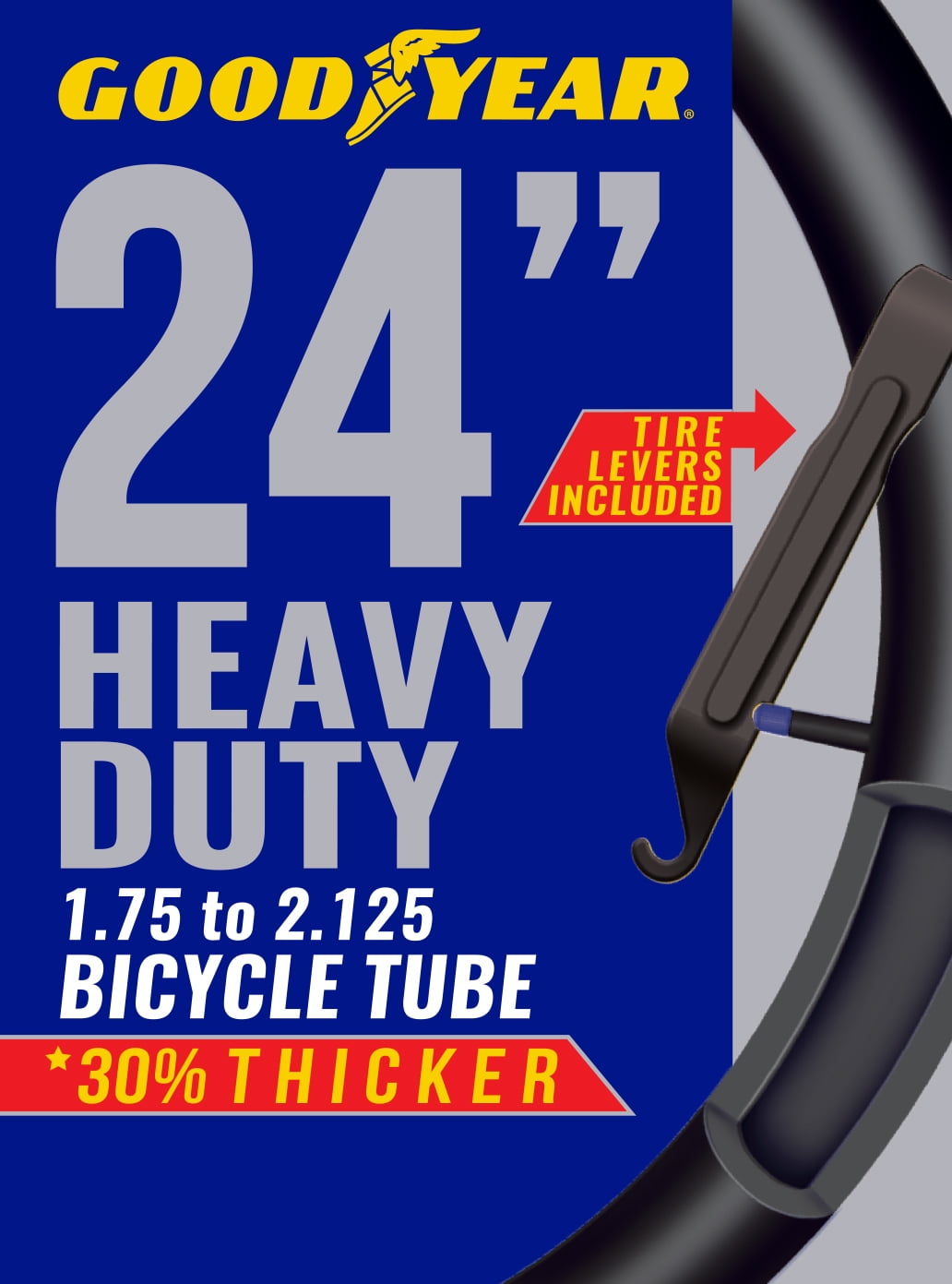 Kent Goodyear 24" x 1.75-2.125 Heavy Duty Bike Tube