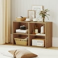 thumbnail image 2 of Gymax 2PCS 2-Cube Bookcase w/ 5-Position Adjustable Shelf Anti-Toppling Kits for Study Natural, 2 of 10
