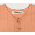 thumbnail image 7 of Moomaya Solid Half Button placket Tunic For Womens Casual Round Neck Basic Pleated Long Top, 7 of 7