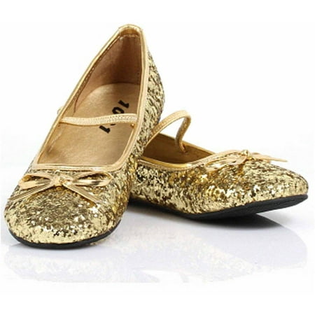 Sparkle Ballerina Gold Shoes Women's Adult Halloween Costume Accessory