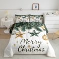thumbnail image 2 of Merry Christmas Bedding Set,Rustic Christmas Tree Comforter Sets Twin Size,Christmas Tree Stars Bed Set,Happy Winter Holiday Down Comforter, 2 of 7