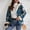 Blue plus size hooded fleece jacket a1, variant on Women Fall Winter Long Sleeve Plaid Plus Size Coat Hooded Fleece Outwear Warm Casual Jacket Winter Vacation Travel Clothes, Yellow L