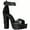 Black, variant on Women High Heel Chunky Heeled Sandals Platform Heels Ankle Strap Sandals Open Toe Heels Chunky Block Dressy Pumps Sandals High Heel Chunky Block Platform Heels