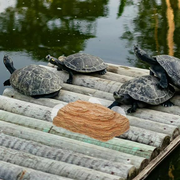 KONTONTY Durable Orange Resin Turtle Platform for Aquarium Reptile Basking and Climbing