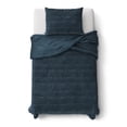 thumbnail image 3 of Mainstays Kids Dark Blue Solid Plush Ribbed Corduroy Comforter Set, Twin, 2 Pieces, 3 of 6
