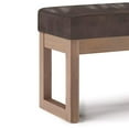 thumbnail image 5 of SIMPLIHOME Milltown 44 inch Wide Rectangle Large Ottoman Bench Distressed Dark Brown Footrest Stool, Faux Leather for Living Room, Bedroom, Contemporary Modern, 5 of 5