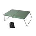 thumbnail image 2 of S SERENABLE Mini Camping Table Folding Foldable with Carrying Bag for Tour Yard Barbecue Green, 2 of 9