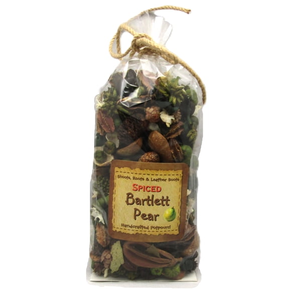 Shoots, Roots & Leather Boots Spiced Bartlett Pear Botanical Potpourri 5 Cup Bag Rustic Bowl Filler Home Accent
