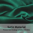 thumbnail image 3 of Lorviah 2 Pack Satin Pillowcases - Ultra Soft Cooling 20"x40" Pillow Cases for Hair & Skin, Hypoallergenic - Envelope Closure - King Size - Dark Green, 3 of 5