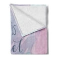 thumbnail image 2 of Inspirational Soft Flannel Fleece Throw Blanket, Abstract Watercolor Style with Arrows Typography Inspired Pattern, Cozy Plush for Indoor and Outdoor Use, 50" x 60", Pale Blue Gray Pink, by Ambesonne, 2 of 5