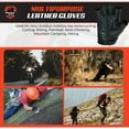 thumbnail image 5 of Daniel Smart Men’s Leather Gloves- Goatskin Leather- Fingerless Motorcycle Gloves with Reflective Skull Design and Gel Palm, 5 of 6