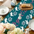 thumbnail image 5 of Hxlamzoo Easter Bunny Flower Table Flag Home Living Room Cabinet Table Cloth Table Mat Holiday Decoration Table Cloth, 5 of 5