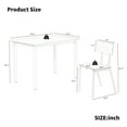 thumbnail image 3 of 5 Piece Dining Table Set, Wood Kitchen Table Set with 4 Chairs, Compact Space Dining Room Set, High Backrest Dining Table and Chairs Set for Kitchen, Bar, Breakfast Nook, 3 of 9