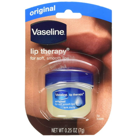6 Pack Vaseline Original Lip Therapy for Soft, Smooth Lips, 0.25oz