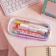 thumbnail image 2 of Clear Pencil Bag, Clear Exam Pencil Case, Waterproof PVC Zippered Comestic Storage Pouch, Travel Luggage Pouch Make up Cosmetic Bag (White), 2 of 5