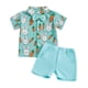 thumbnail image 1 of Odeerbi 6M-4Y Niños Trajes de Pascua de Verano Traje de Caballero de Algodón Vestido Formal Camisa de Manga Corta Cintura Elástica Pantalones Cortos Conjunto de Dos Piezas, 1 of 8