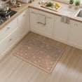 thumbnail image 2 of ODIKA 3'x5' Washable Throw Rug Stain Resistant, Low Profile, Non-Slip Bedside Way Botanical Motif Featuring Ornate Border Vintage Hallways for Entryway, Kitchen, Mudroom, 2 of 7