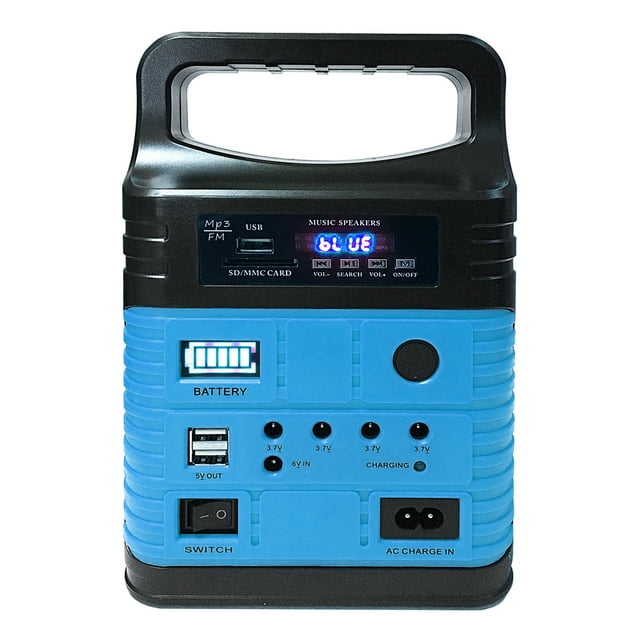 Generador solar portátil Sistema de iluminación para acampar al aire libre BT MP3 Radio Pan Abanopi Generador solar