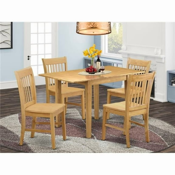 5 Piece Norden Dinette Set - Oak